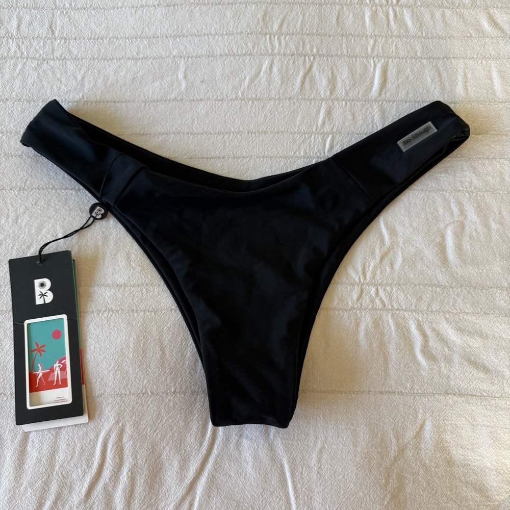 Blackbough High Rise Cheeky Bottoms Black Bikini Bottom L